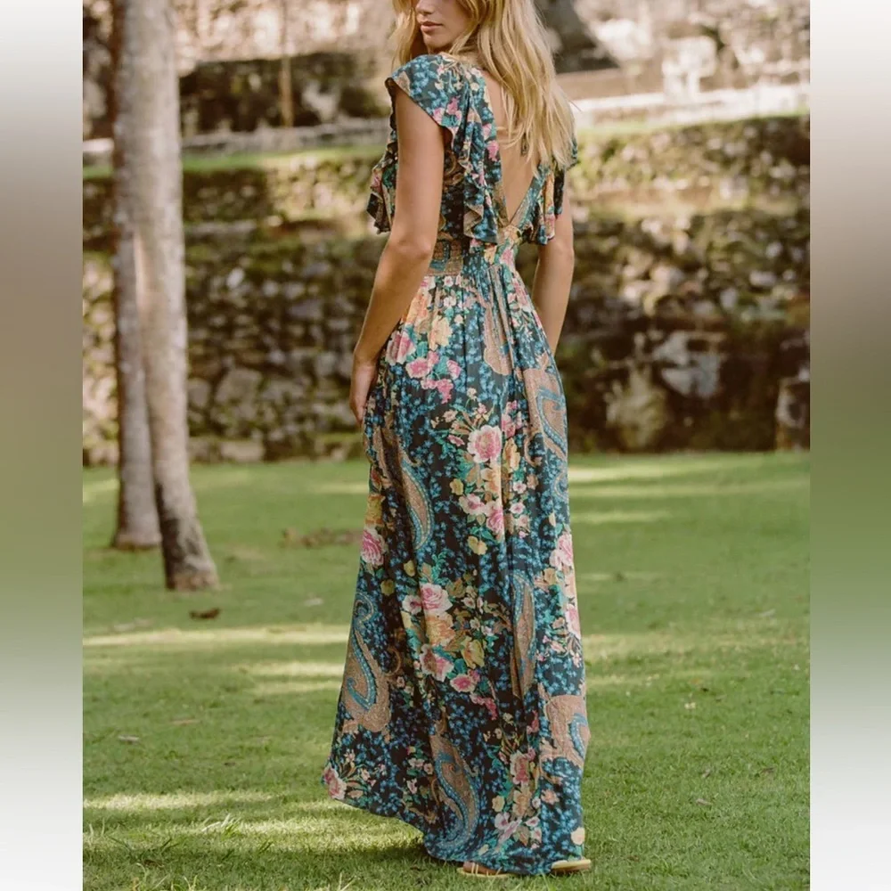 O’Neill Women’s Nolee Floral Paisley Maxi Dress, Size Medium-SOLD OUT - Picture 7 of 13